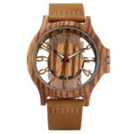 Montre En Bois Bracelet Cuir – Simplica