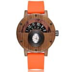 Montre En Bois Boussole Cadran Bois Et Bracelet Orange – BussolaArancio