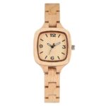 Montre En Bois Clair Cadran Beige Naturel – Naturale