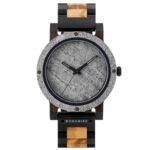 Montre En Bois Et Pierre Cadran Gris Bracelet Bois Bicolore – PietraGrigio